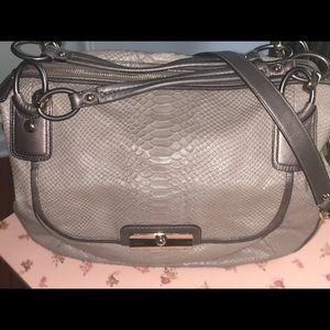 Limited edition Python print leather satchel